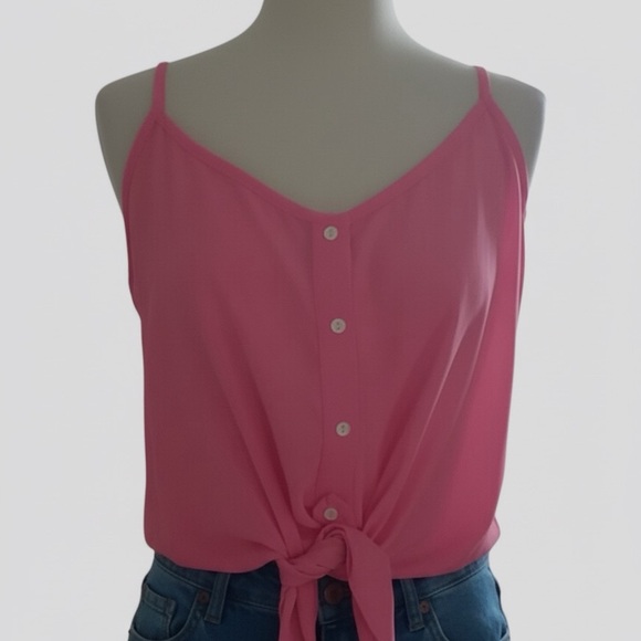 Vintage Havana Other - Vintage Havana Hot Pink Button-Down Top